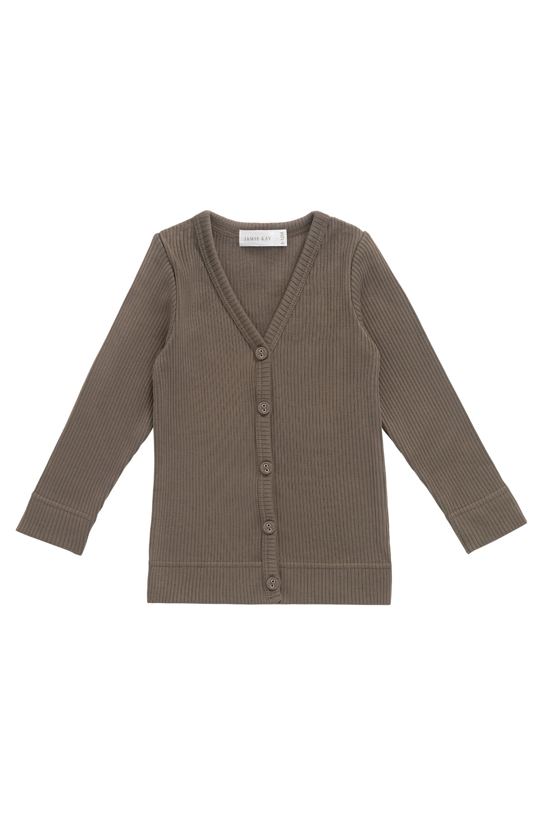Organic Cotton Modal Cardigan - Fir Bark Childrens Cardigan from Jamie Kay NZ