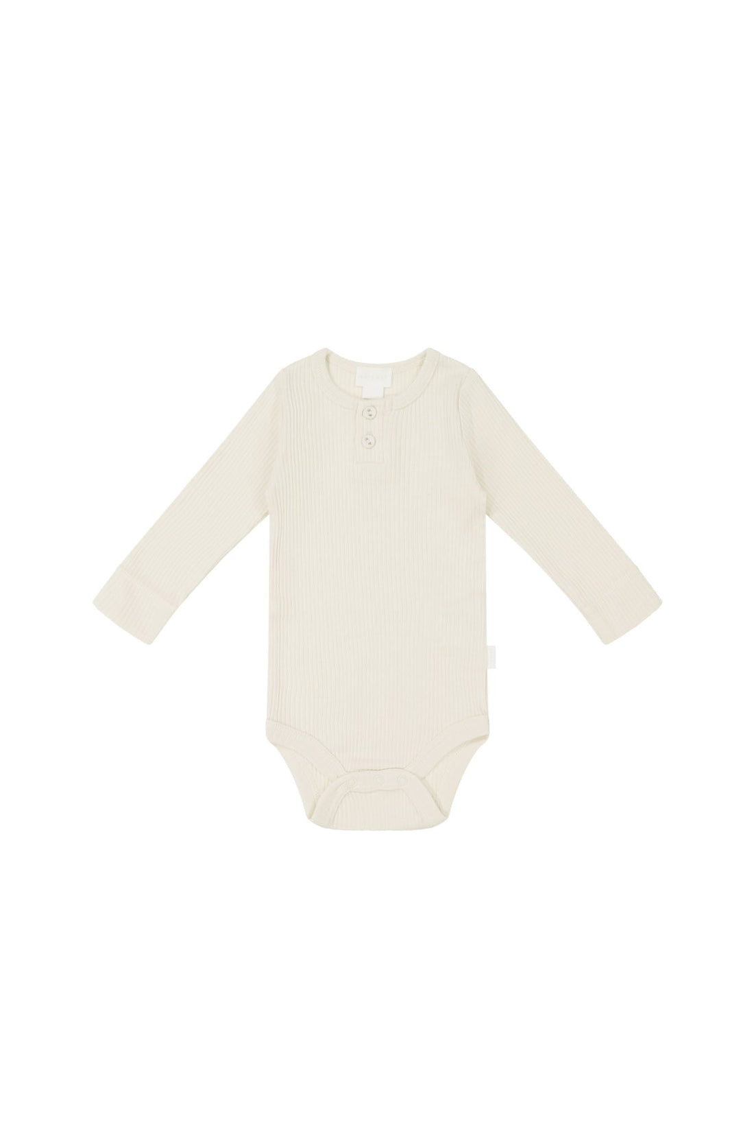 Organic Cotton Modal Long Sleeve Bodysuit - Parchment Childrens Bodysuit from Jamie Kay NZ