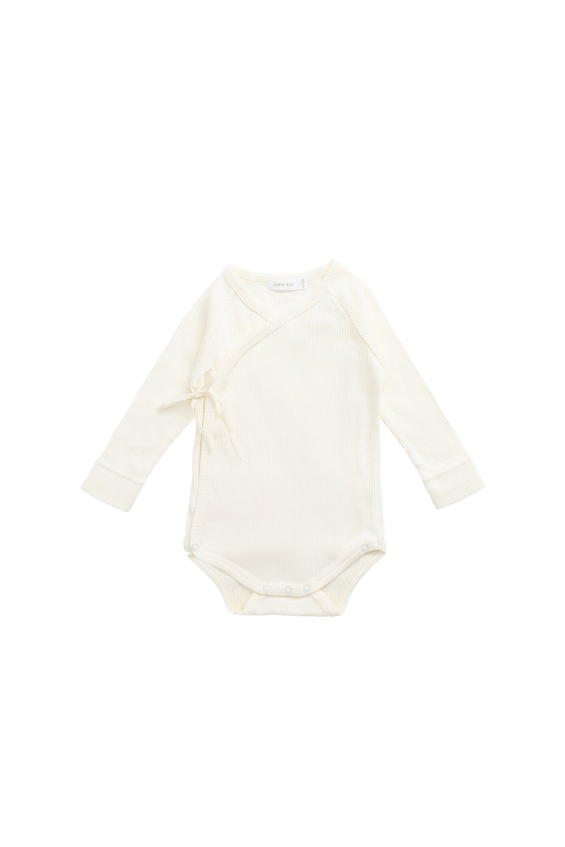 Organic Cotton Modal Marina Long Sleeve Bodysuit - Parchment Childrens Bodysuit from Jamie Kay NZ