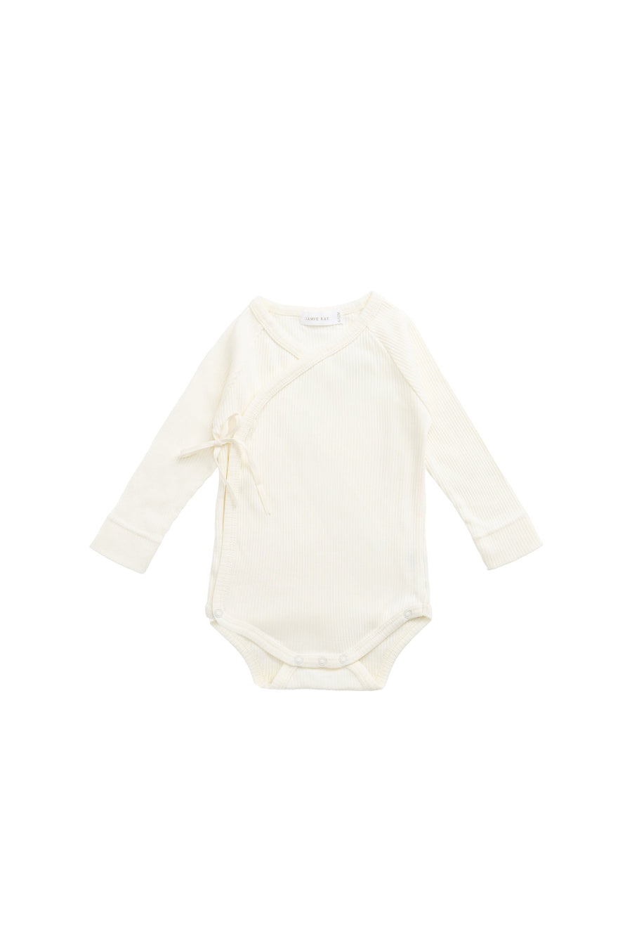 Organic Cotton Modal Marina Long Sleeve Bodysuit - Parchment Childrens Bodysuit from Jamie Kay NZ