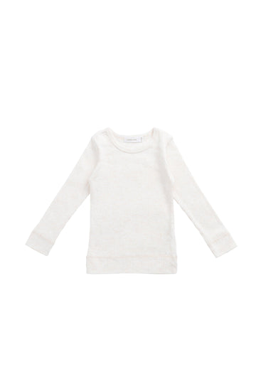 Organic Cotton Modal Marina Long Sleeve Top - Icing Marle Childrens Top from Jamie Kay NZ