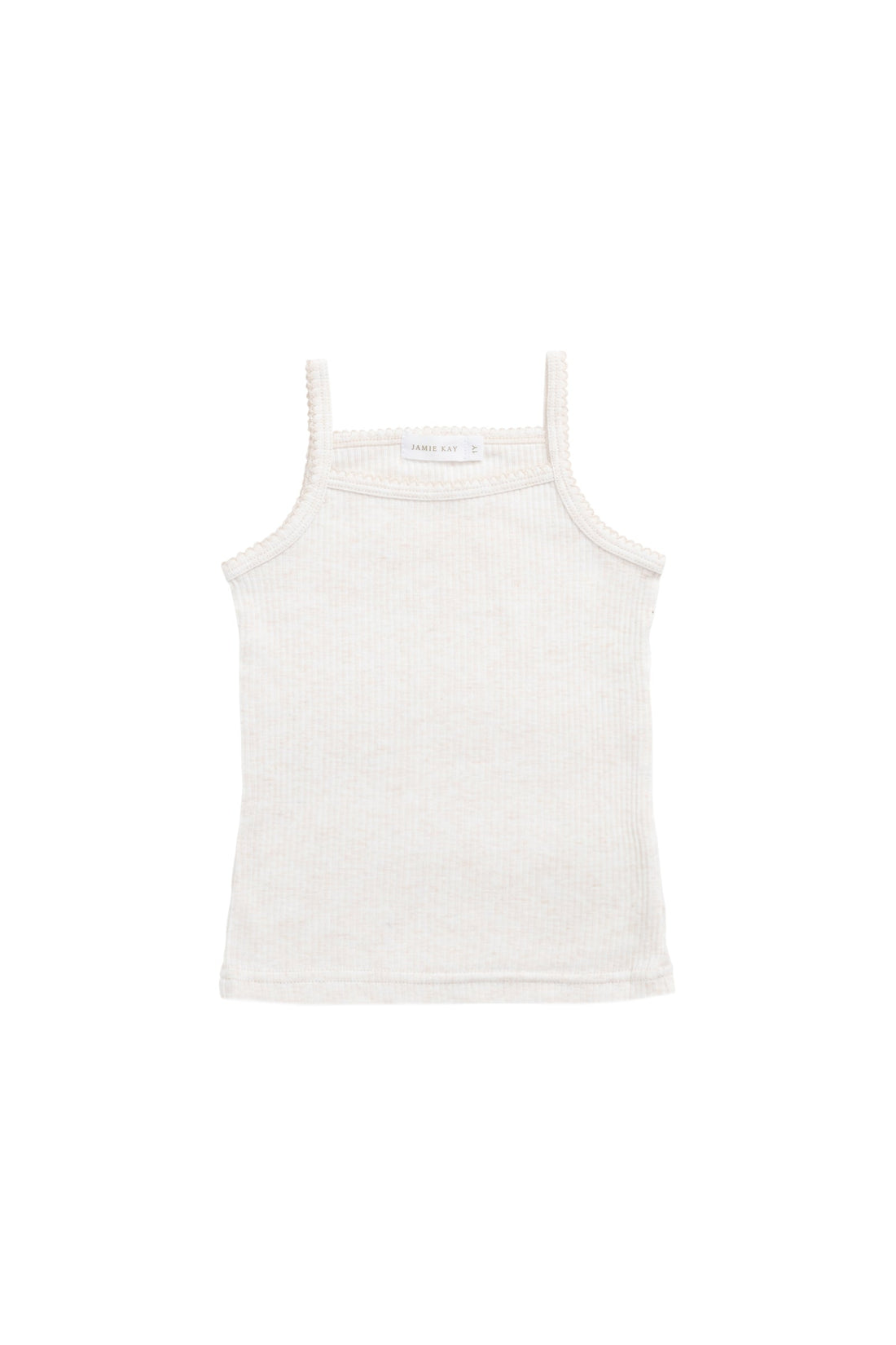 Organic Cotton Modal Marina Singlet - Icing Marle Childrens Top from Jamie Kay NZ