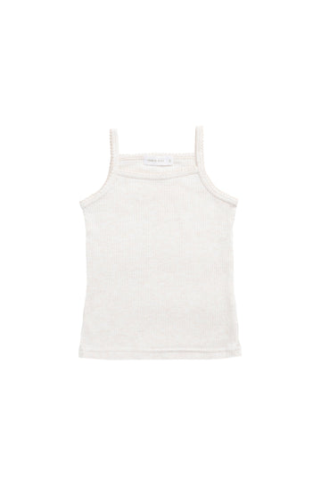 Organic Cotton Modal Marina Singlet - Icing Marle Childrens Top from Jamie Kay NZ