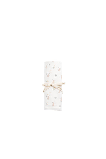 Organic Cotton Murphy Wrap - Lapin Jardin Crisp Childrens Pyjama from Jamie Kay NZ