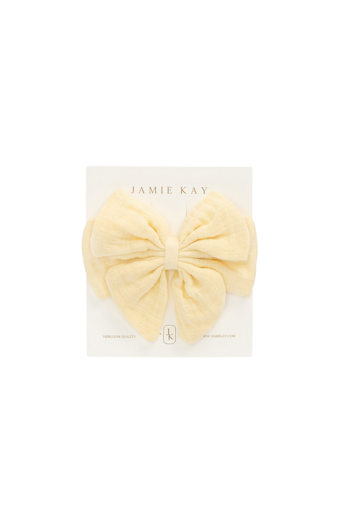 Organic Cotton Muslin Annalise Bow - Sunshine Childrens Bow from Jamie Kay NZ
