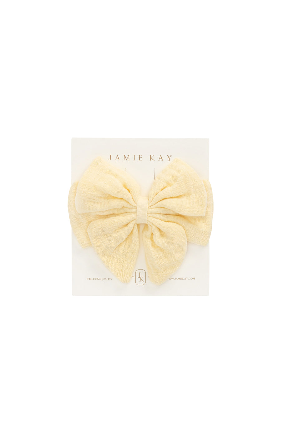 Organic Cotton Muslin Annalise Bow - Sunshine Childrens Bow from Jamie Kay NZ