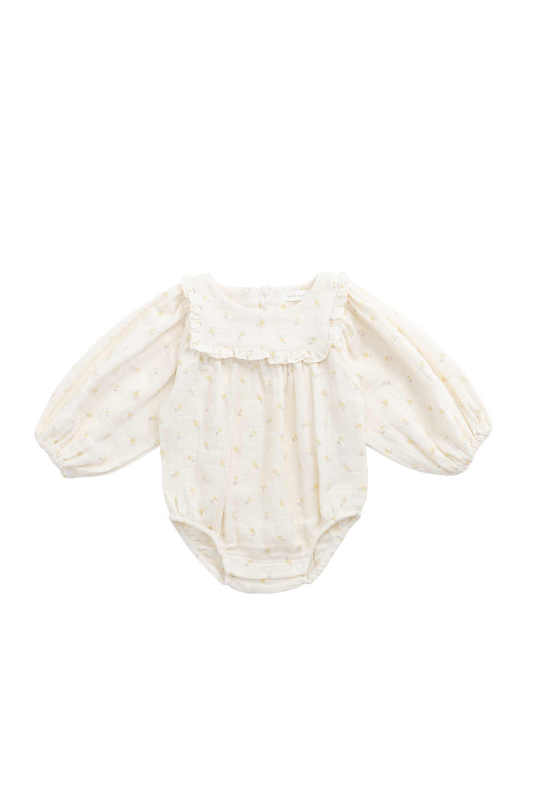 Organic Cotton Muslin Frances Playsuit - Vintage Ditsy Childrens Playsuit from Jamie Kay NZ