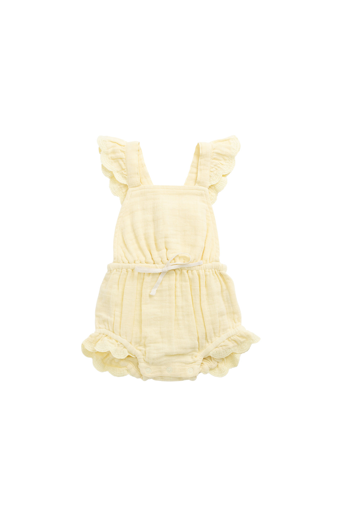 Organic Cotton Muslin Luciana Playsuit - Sunshine Childrens Playsuit from Jamie Kay NZ