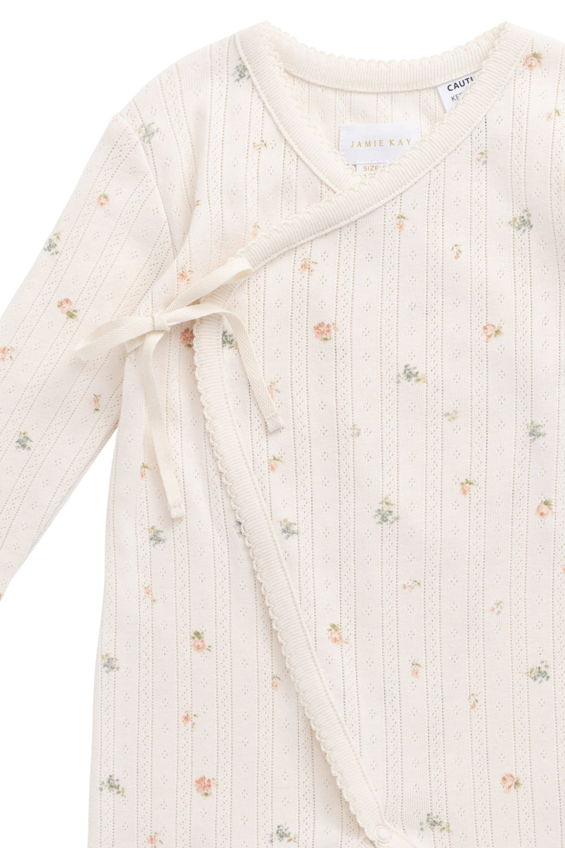 Organic Cotton Pointelle Estelle Onepiece - Sweet Magnolia Simple Childrens Onepiece from Jamie Kay NZ