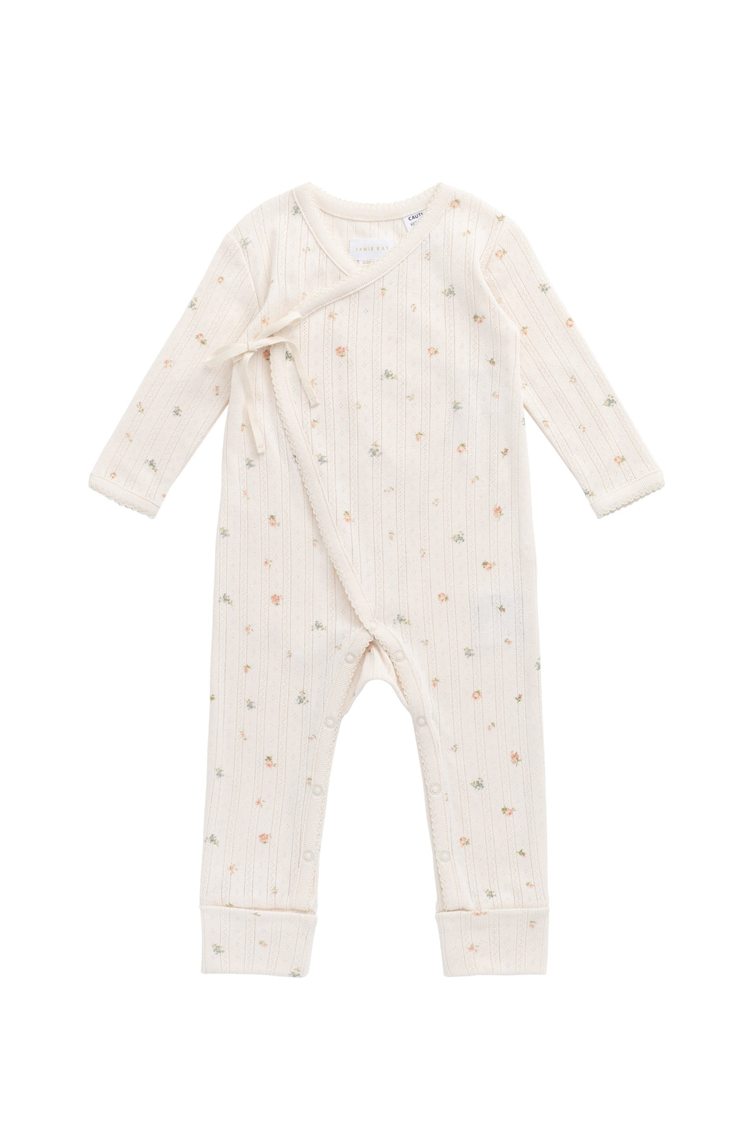 Organic Cotton Pointelle Estelle Onepiece - Sweet Magnolia Simple Childrens Onepiece from Jamie Kay NZ