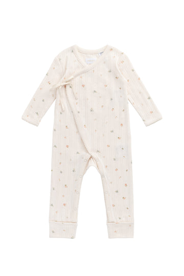 Organic Cotton Pointelle Estelle Onepiece - Sweet Magnolia Simple Childrens Onepiece from Jamie Kay NZ