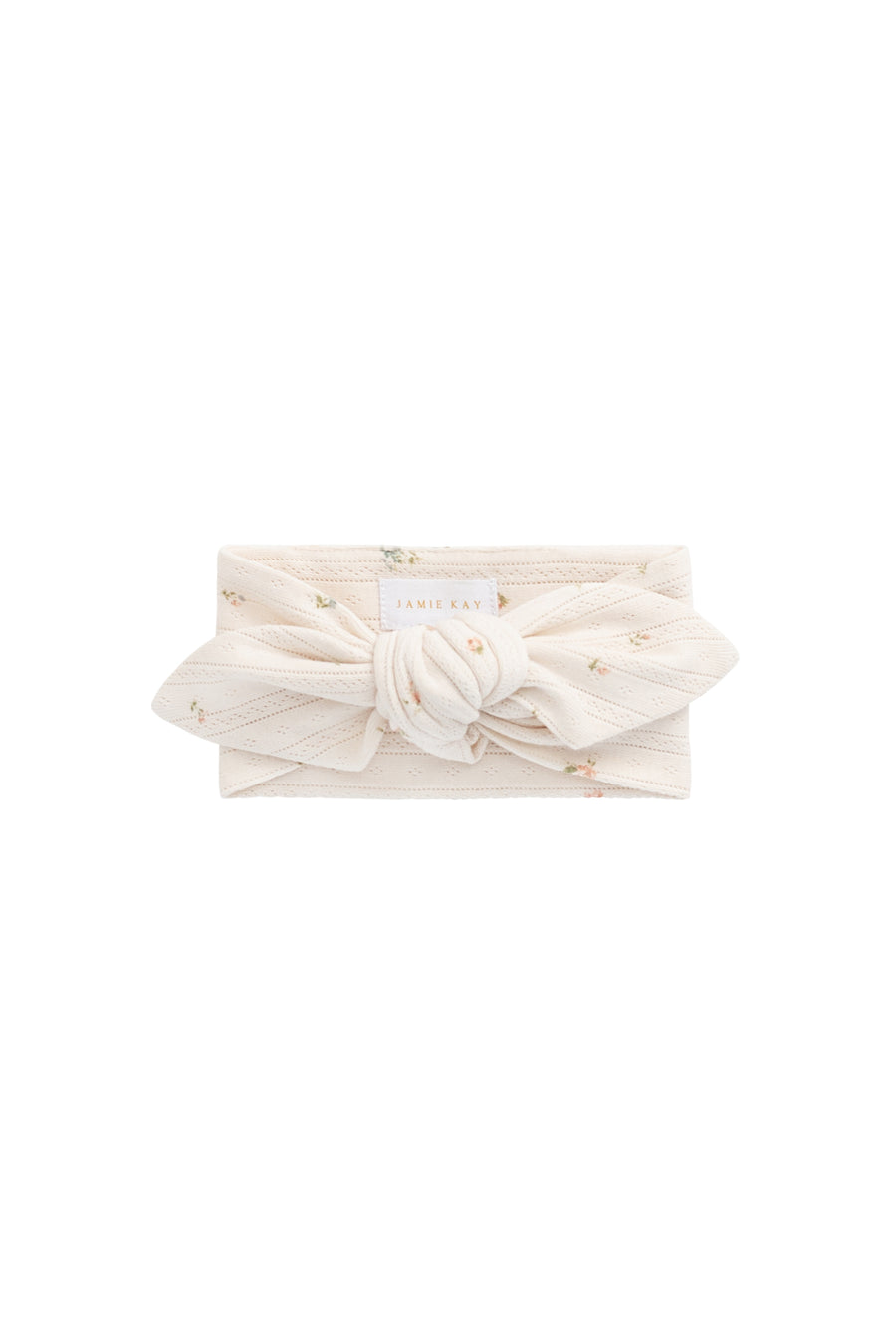 Organic Cotton Pointelle Headband - Sweet Magnolia Simple Childrens Headband from Jamie Kay NZ