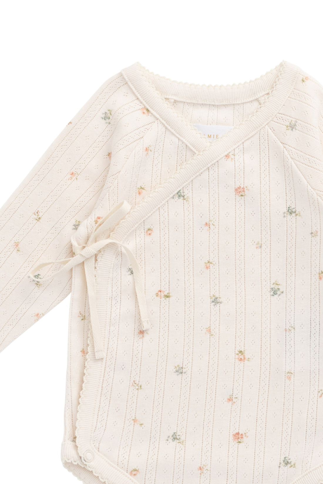Organic Cotton Pointelle Marina Bodysuit - Sweet Magnolia Simple Childrens Bodysuit from Jamie Kay NZ