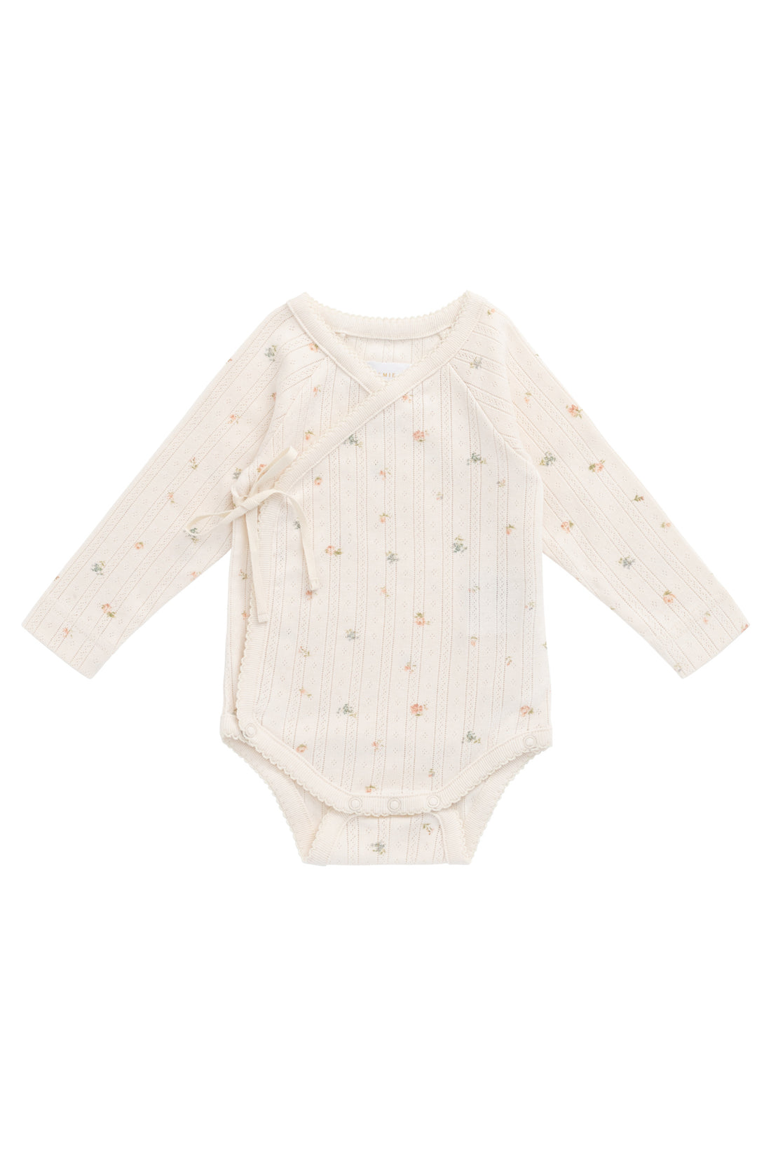 Organic Cotton Pointelle Marina Bodysuit - Sweet Magnolia Simple Childrens Bodysuit from Jamie Kay NZ