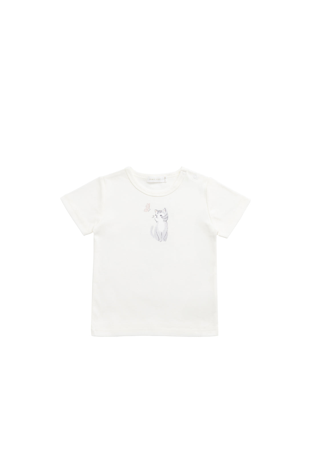 Pima Cotton Aude Tee - Little Moon Parchment Childrens Top from Jamie Kay NZ