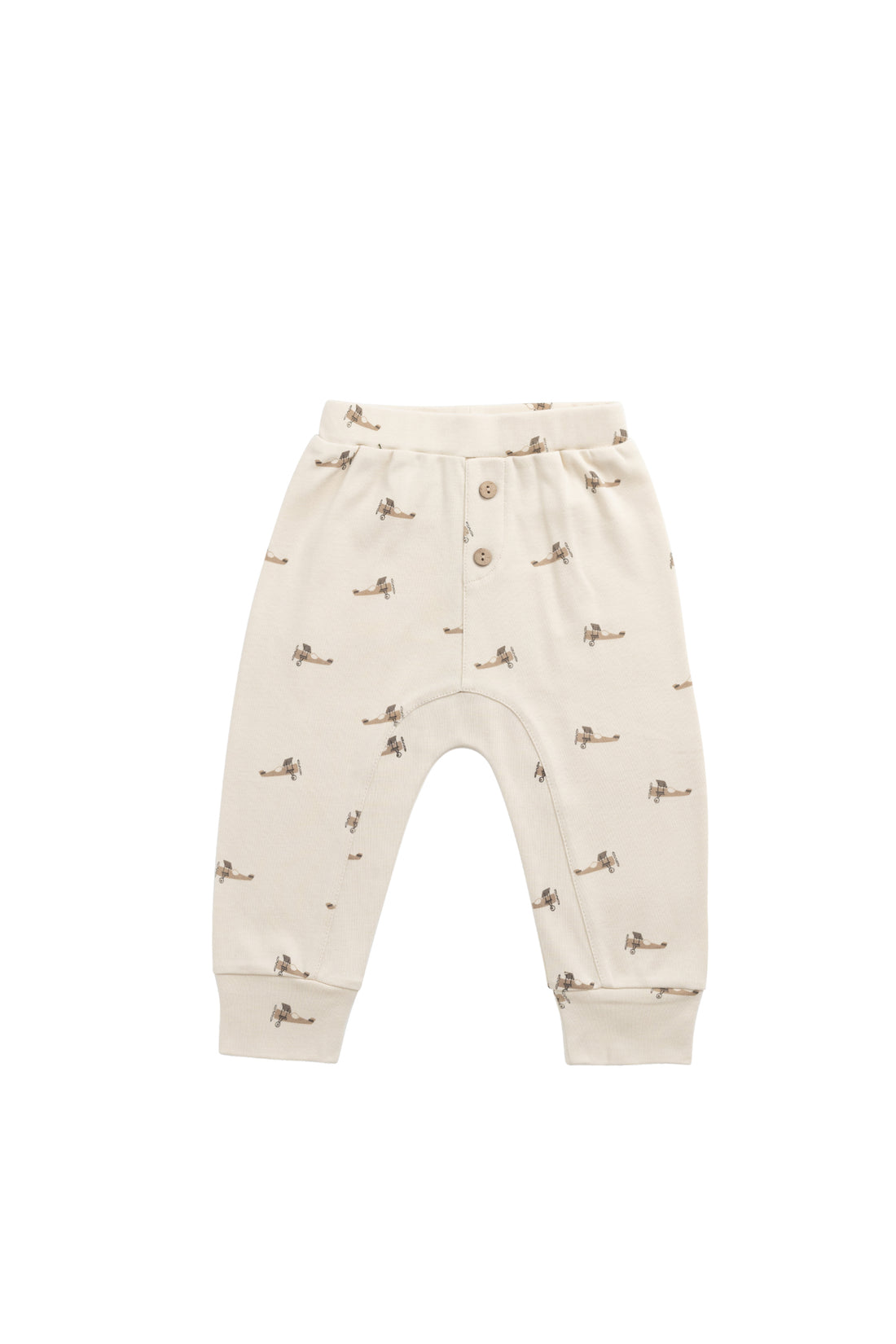 Pima Cotton Wesley Pant - Fly High Vanilla Cream Childrens Pant from Jamie Kay NZ