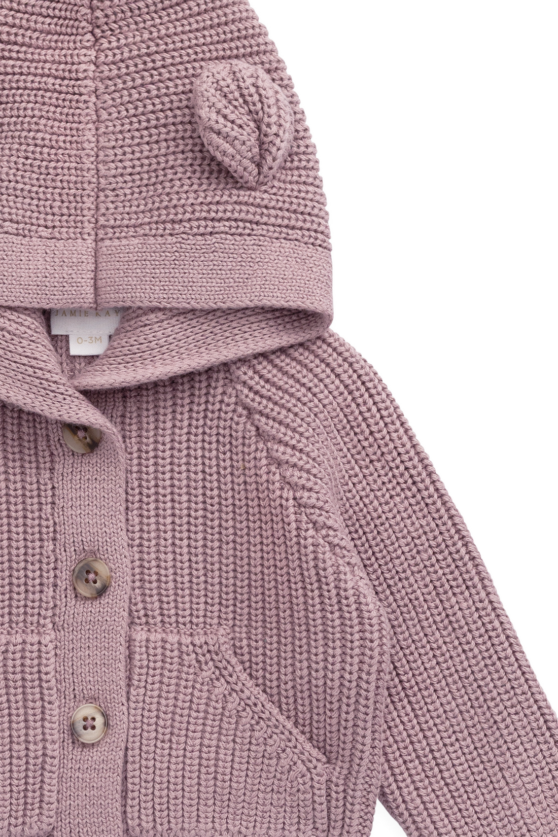 Bear Cardigan - Dreamy Pink Childrens Cardigan from Jamie Kay NZ