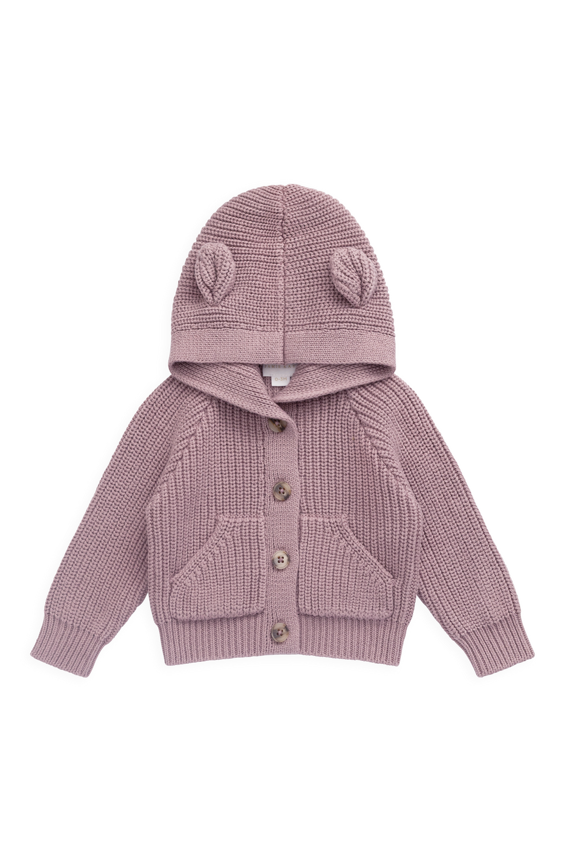 Bear Cardigan - Dreamy Pink Childrens Cardigan from Jamie Kay NZ