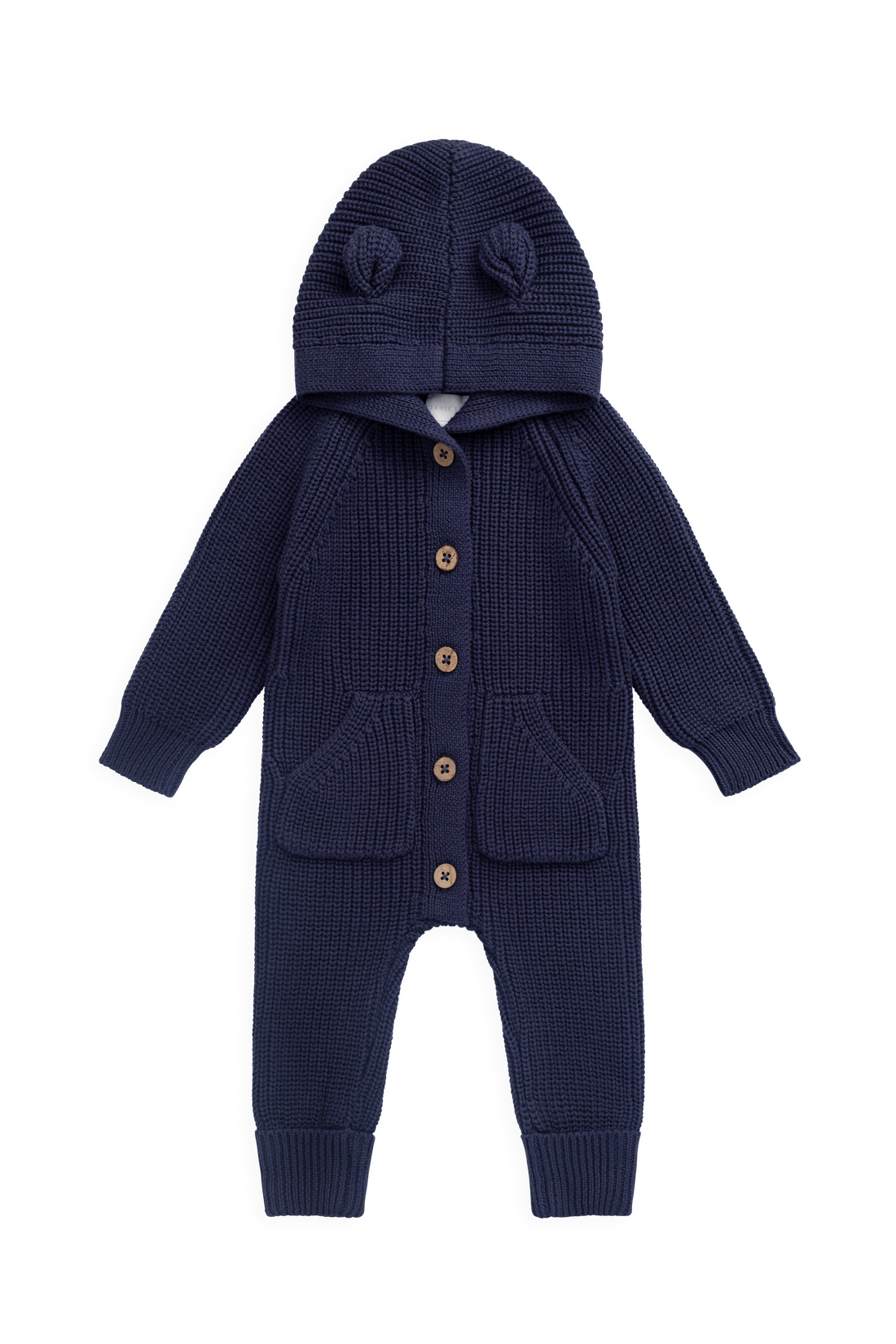Bear Knit Onepiece - Marine Childrens Onepiece from Jamie Kay NZ