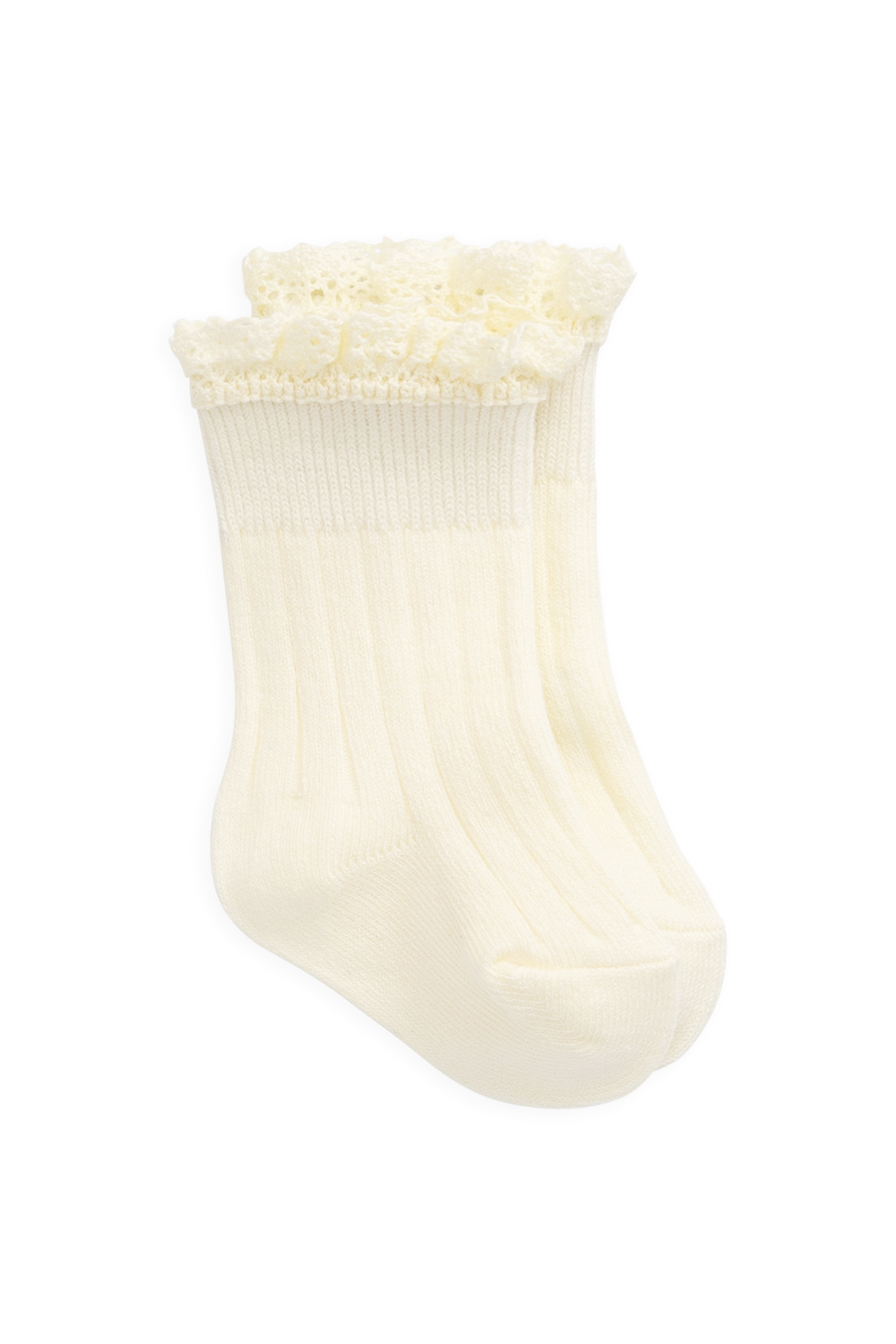 Harper Knee High Sock - Parchment Childrens Socks from Jamie Kay NZ
