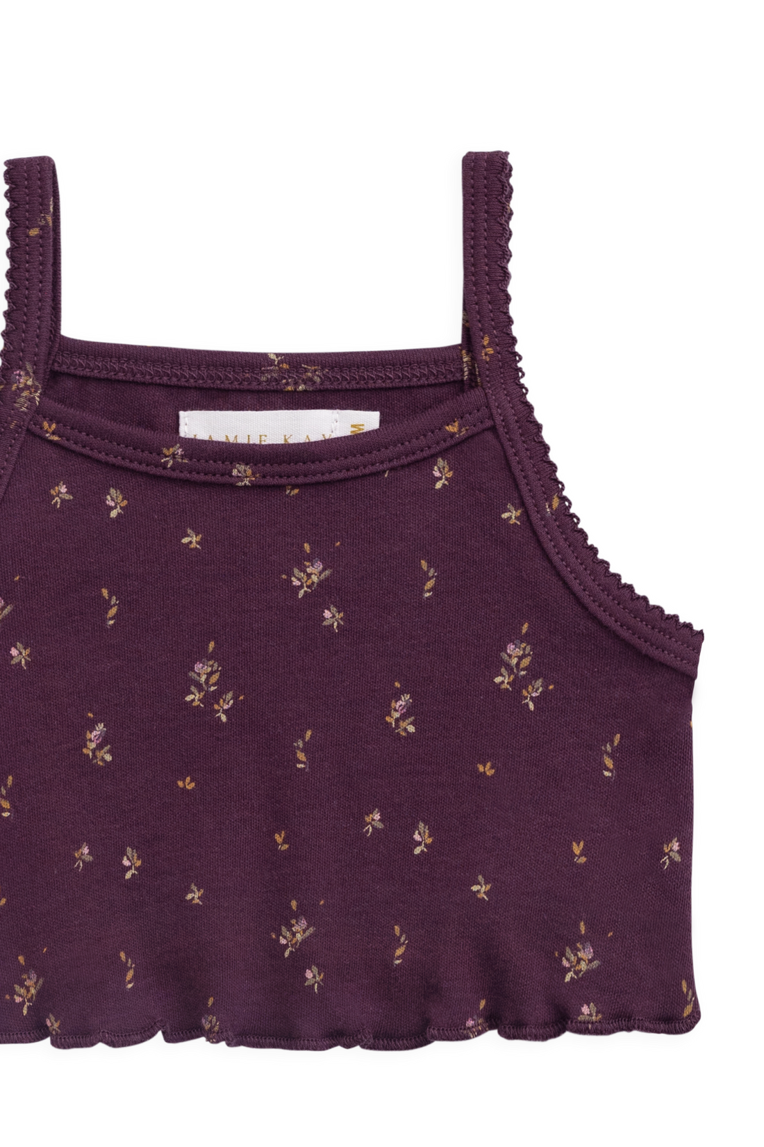 Organic Cotton Bebe Singlet - Dina Fig Childrens Singlet from Jamie Kay NZ
