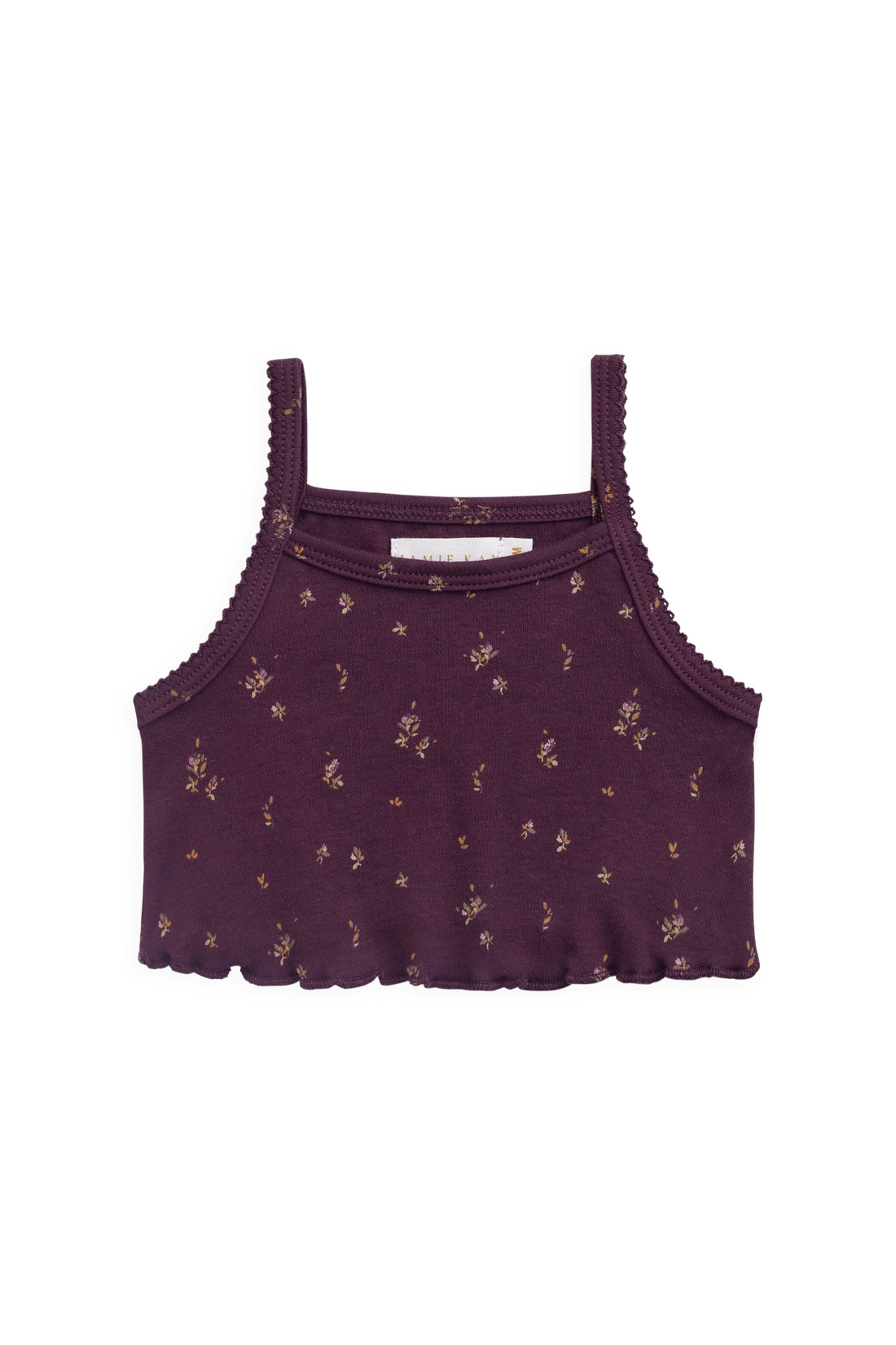 Organic Cotton Bebe Singlet - Dina Fig Childrens Singlet from Jamie Kay NZ