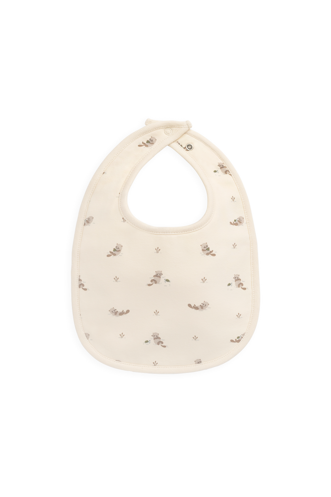 Organic Cotton Bib - Otter Buddies Tofu Childrens Bib from Jamie Kay NZ
