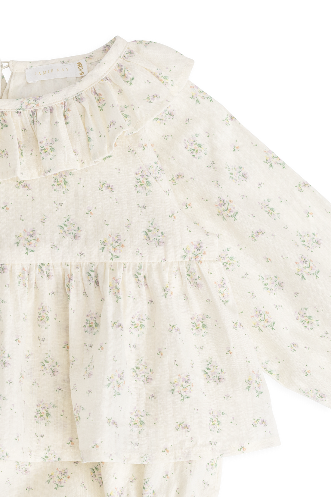Organic Cotton Cecile Playsuit - Justine Orchid Childrens Playsuit from Jamie Kay NZ
