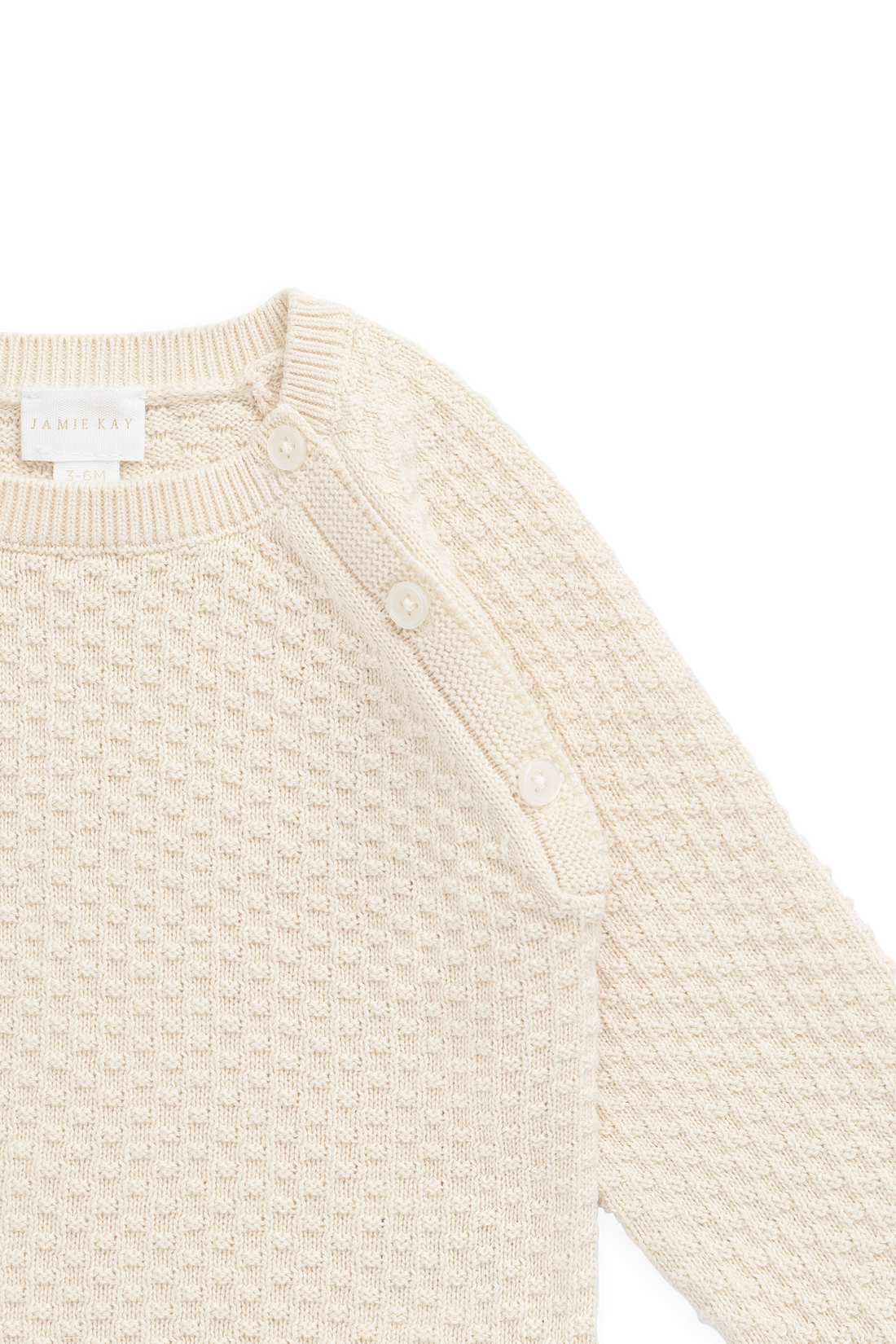 Parker Knit Jumper - Vanilla Childrens Jumper from Jamie Kay NZ