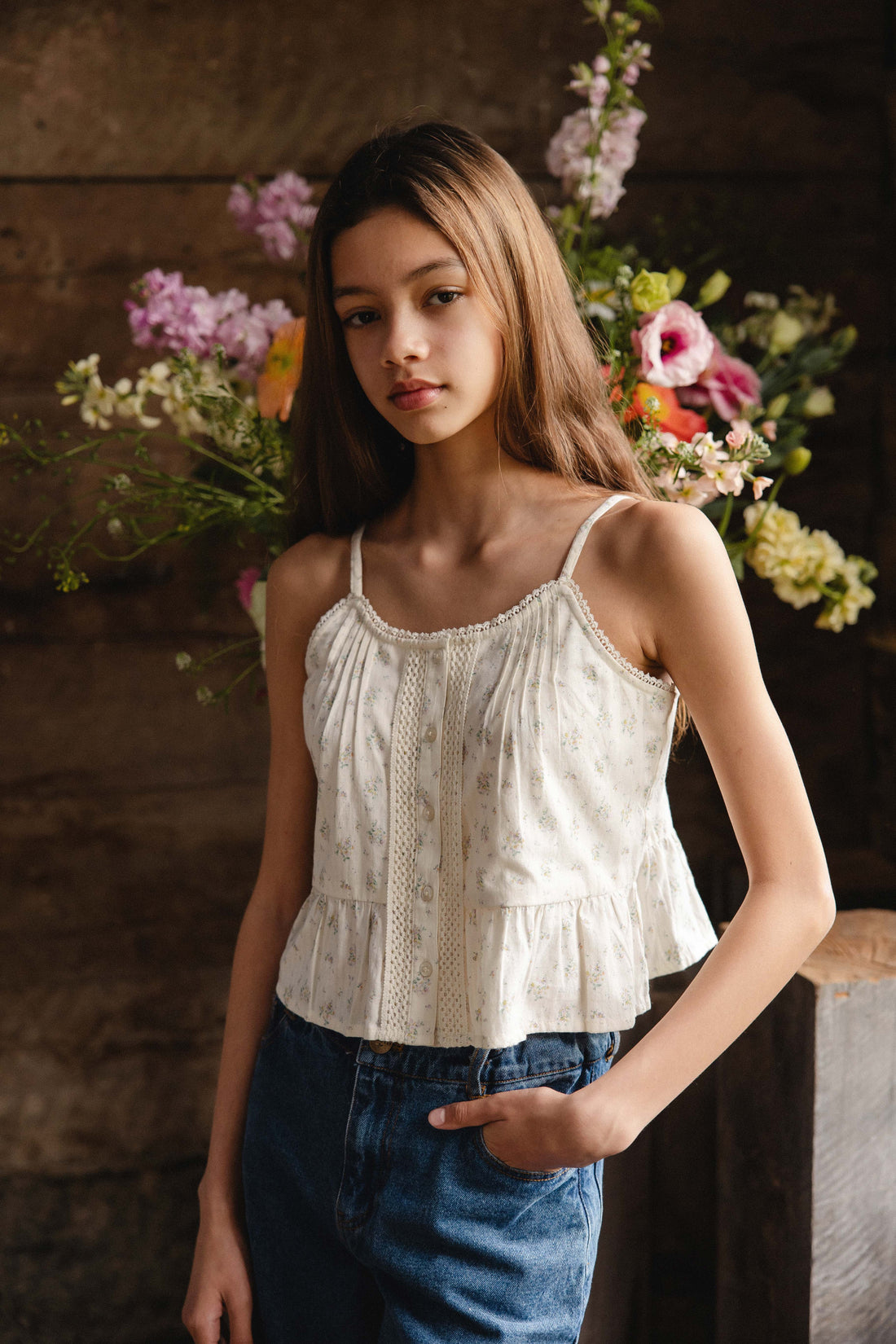 Organic Cotton Miley Top - Justine Orchid Childrens Top from Jamie Kay NZ