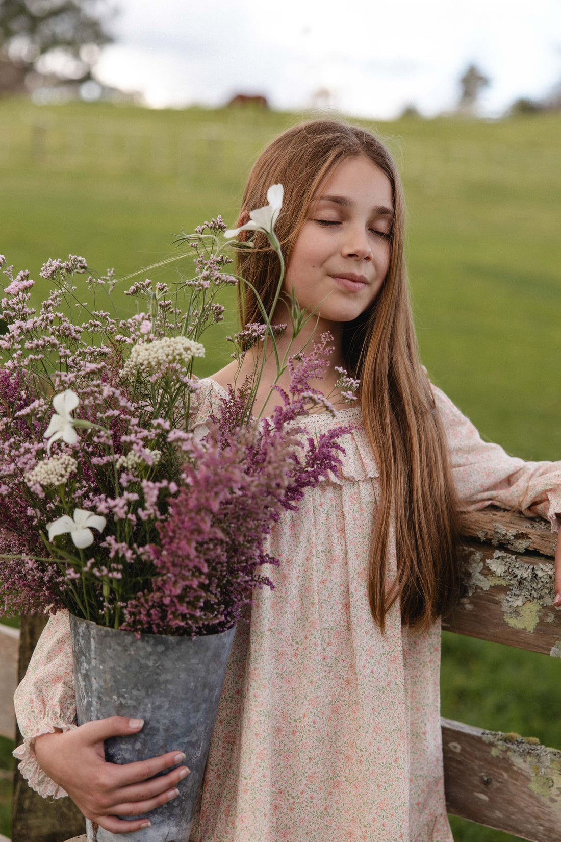 Organic Cotton Misty Dress - Flora Pink Childrens Dress from Jamie Kay NZ