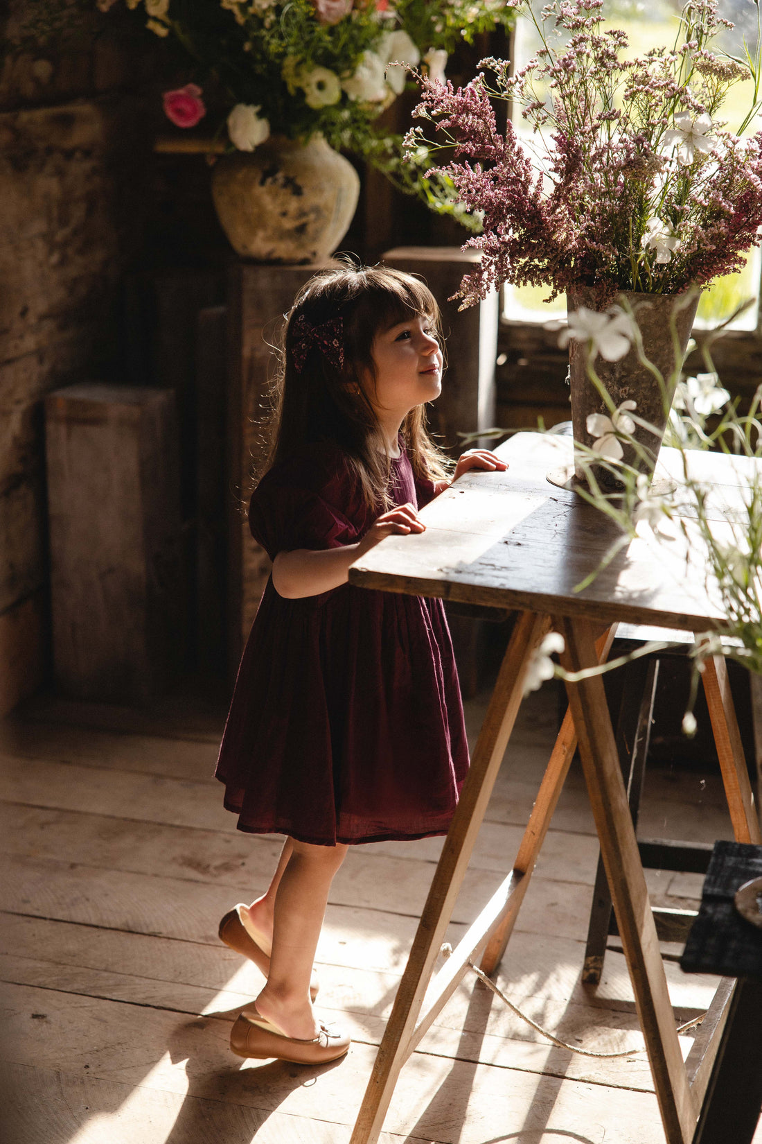 Organic Cotton Frannie Dress - Fig Childrens Dress from Jamie Kay NZ