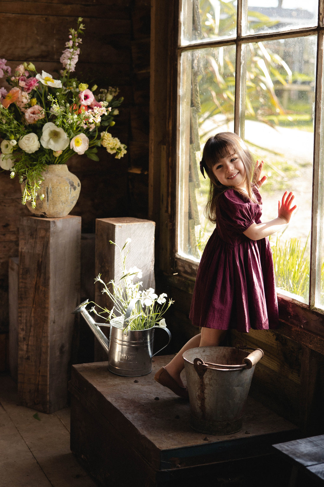 Organic Cotton Frannie Dress - Fig Childrens Dress from Jamie Kay NZ