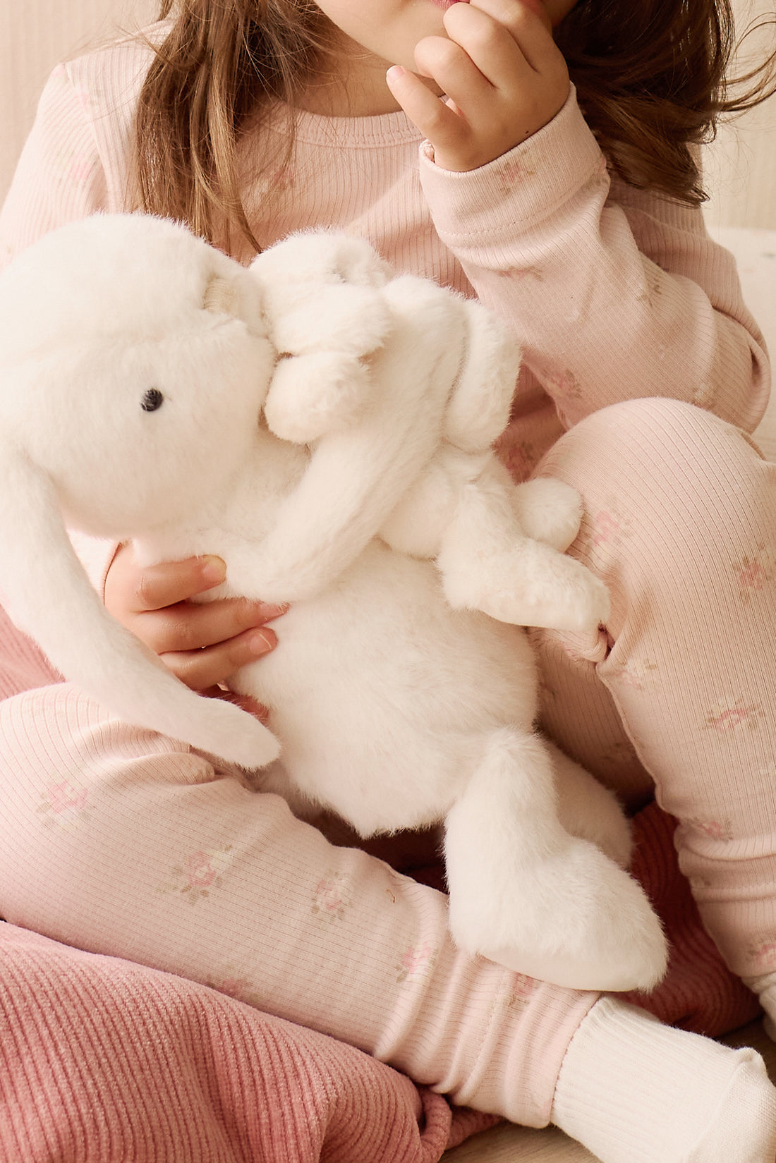 Organic Cotton Fine Rib Ellison Long Sleeve Pyjama Set - Simone Morganite Childrens Pyjama from Jamie Kay NZ