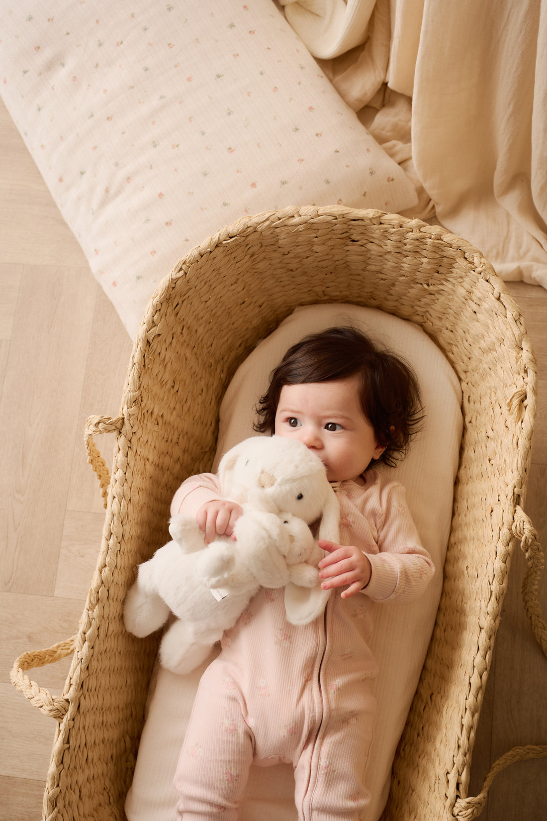 Organic Cotton Fine Rib Frankie Onepiece - Simone Morganite Childrens Pyjama from Jamie Kay NZ