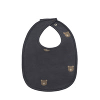 Organic Cotton Bib - Bobbie Bears Black Oyster Childrens Bib from Jamie Kay NZ