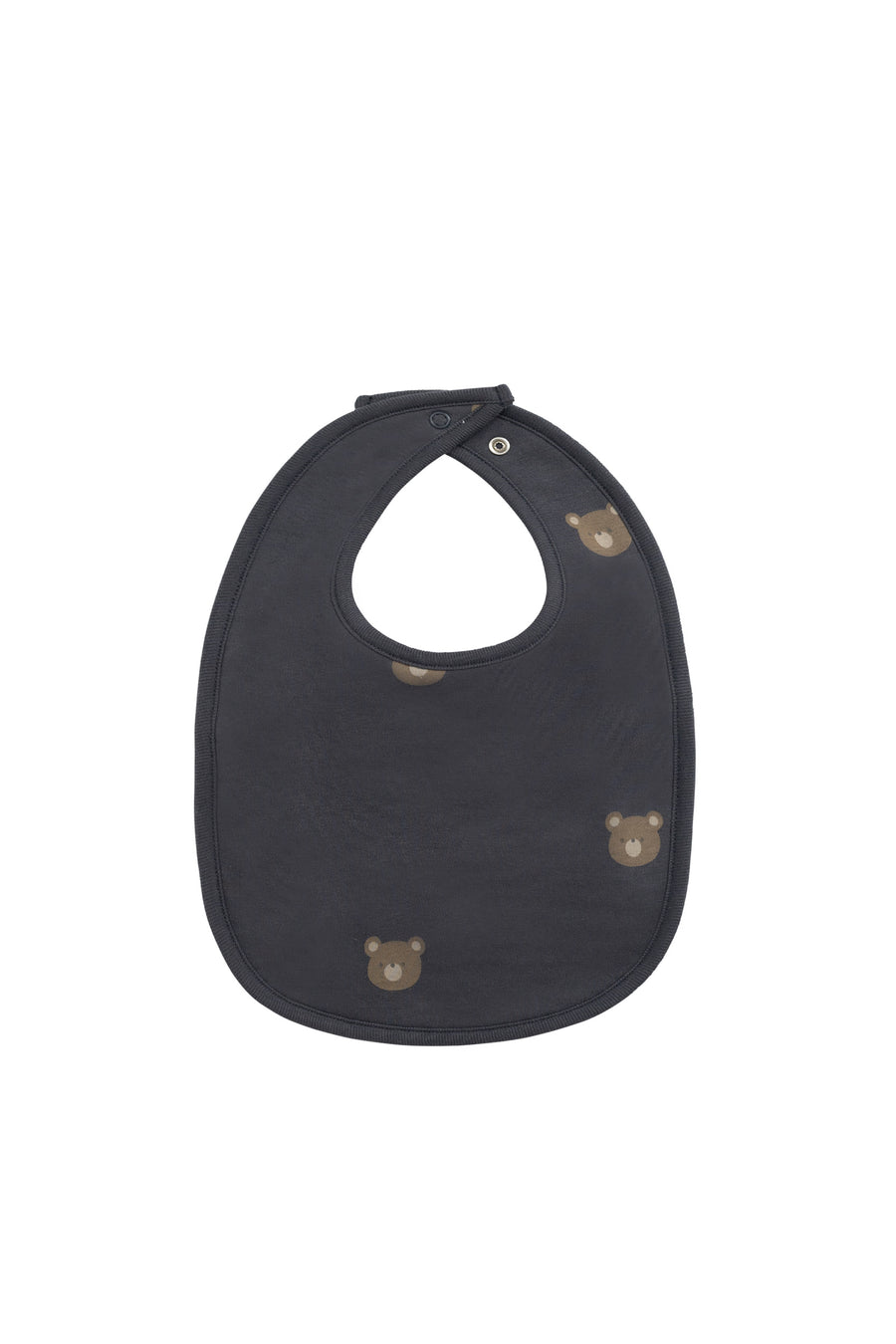 Organic Cotton Bib - Bobbie Bears Black Oyster Childrens Bib from Jamie Kay NZ