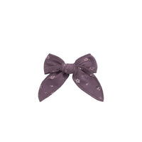 Organic Cotton Bow - Goldie Huckleberry Large Childrens Hair Bow from Jamie Kay NZ