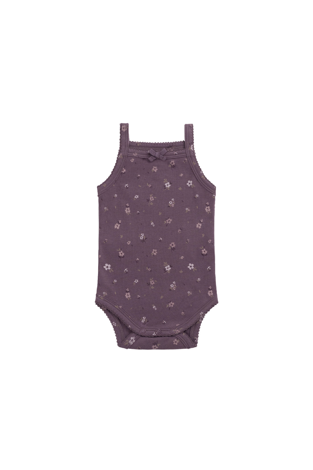 Organic Cotton Bridget Singlet Bodysuit - Goldie Huckleberry Large Childrens Bodysuit from Jamie Kay NZ