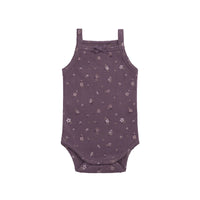 Organic Cotton Bridget Singlet Bodysuit - Goldie Huckleberry Large Childrens Bodysuit from Jamie Kay NZ