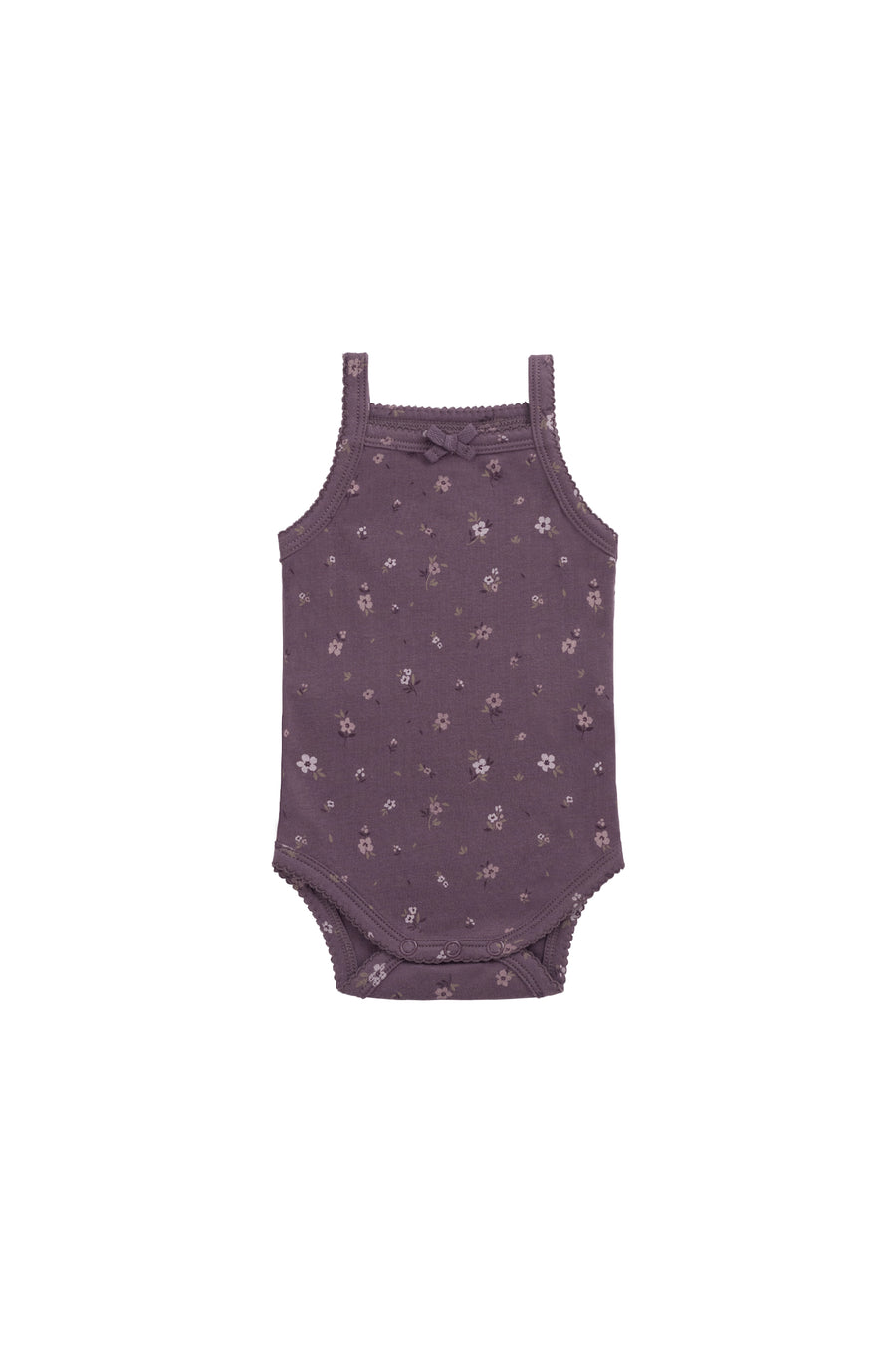 Organic Cotton Bridget Singlet Bodysuit - Goldie Huckleberry Large Childrens Bodysuit from Jamie Kay NZ