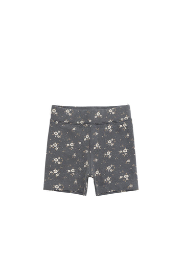 Organic Cotton Everyday Bike Short - Lulu Bloom Lava Childrens Short from Jamie Kay NZ