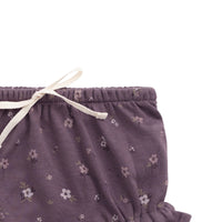 Organic Cotton Frill Bloomer - Goldie Huckleberry Large Childrens Bloomer from Jamie Kay NZ