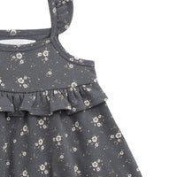 Organic Cotton Molly Dress - Lulu Bloom Lava Childrens Dress from Jamie Kay NZ