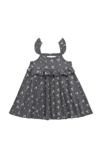Organic Cotton Molly Dress - Lulu Bloom Lava Childrens Dress from Jamie Kay NZ