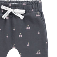 Organic Cotton Morgan Track Pant - Cherry Love Lava Childrens Pant from Jamie Kay NZ