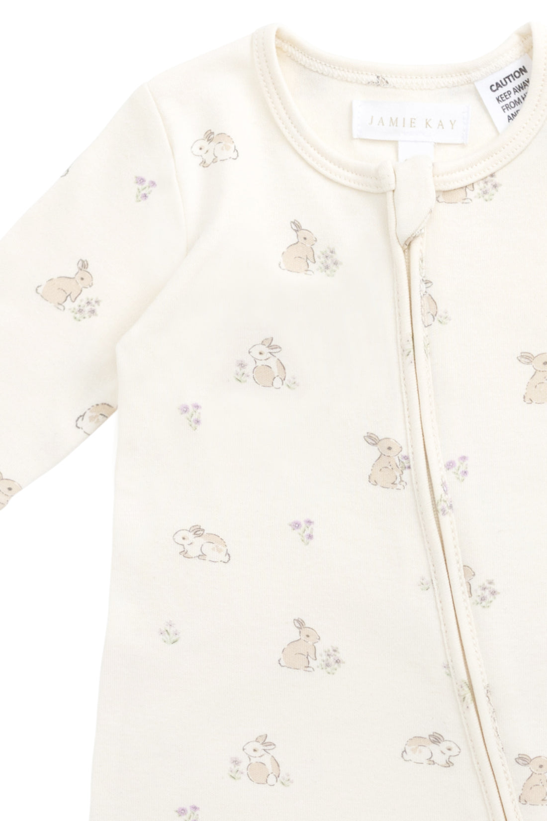 Organic Cotton Reese Zip Onepiece - Pennys Baby Friends Childrens Pyjama from Jamie Kay NZ