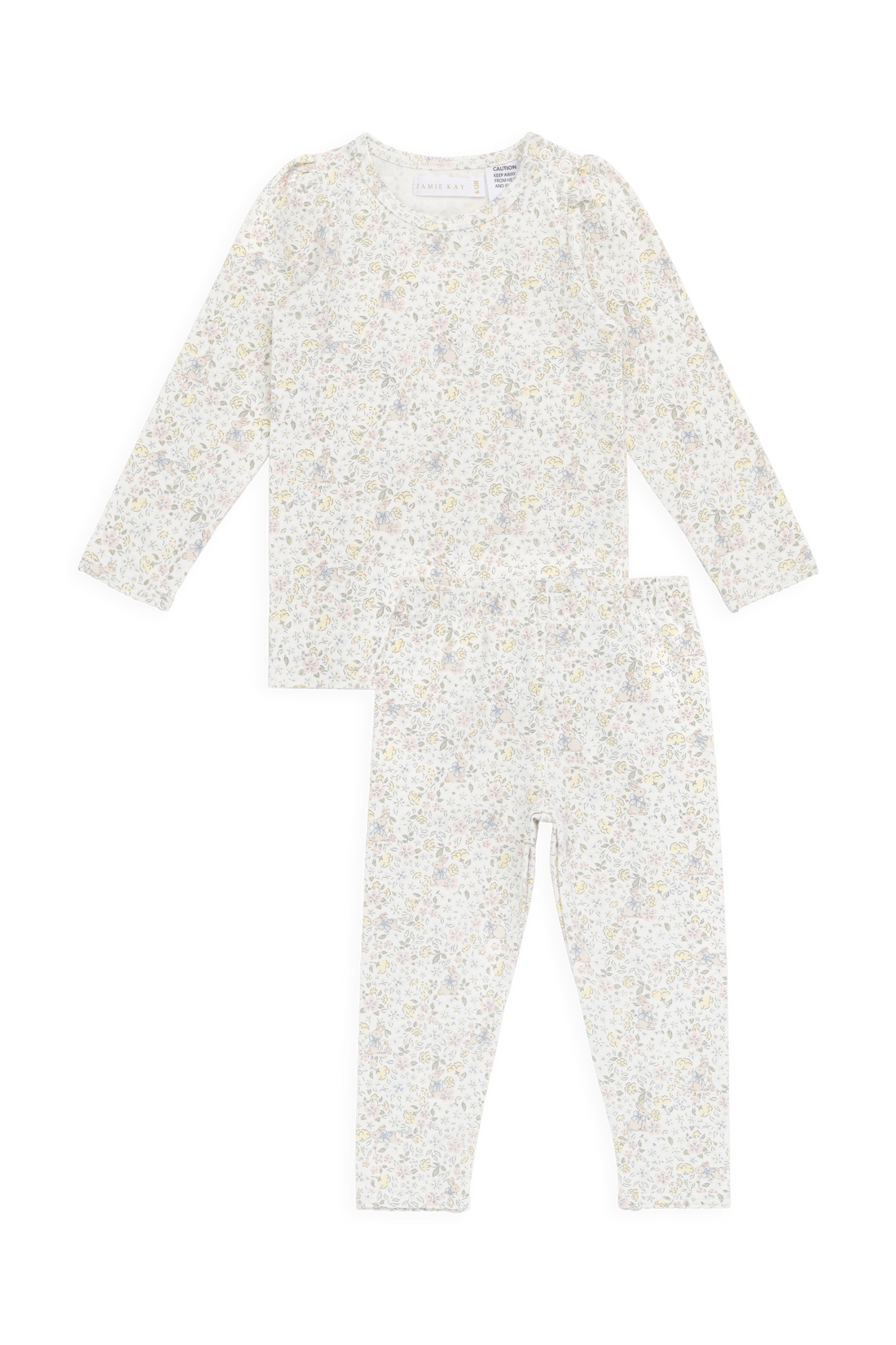 Organic Cotton Louisella Long Sleeve Pyjama Set-Cottage Garden Childrens Pyjama from Jamie Kay NZ