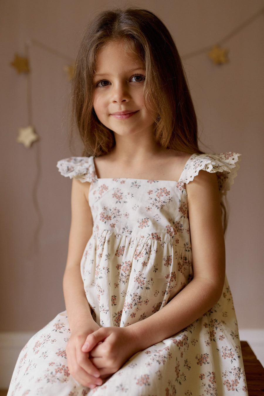 Organic Cotton Elodie Dress - Selena Blush Childrens Dress from Jamie Kay NZ