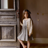 Organic Cotton Tallulah Dress - Mini Gingham Bistre Childrens Dress from Jamie Kay NZ